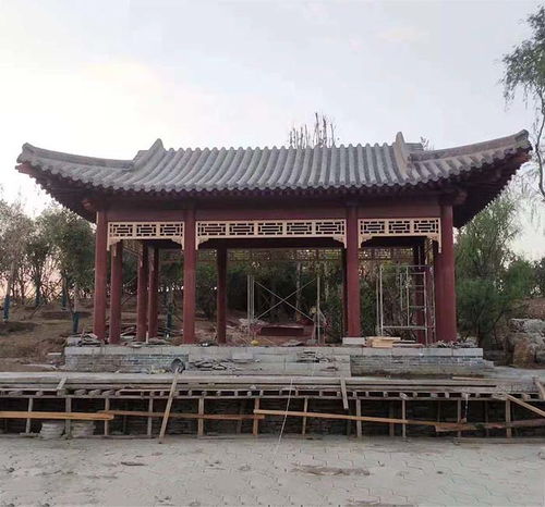 秦皇島古建園林工程案例參考,仿古長廊工程造價(jià)低
